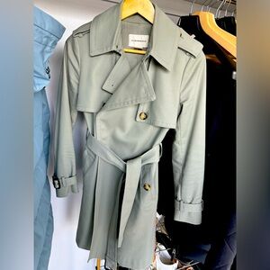 Sage green women’s trench coat